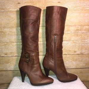 Brown Heeled Boots size 7